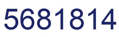 Number 5681814 blue image