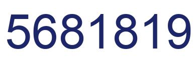 Number 5681819 blue image