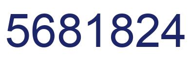 Number 5681824 blue image