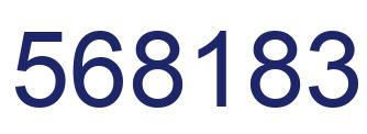 Number 568183 blue image