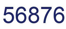 Number 56876 blue image