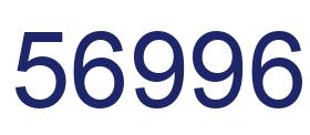 Number 56996 blue image