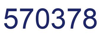 Number 570378 blue image