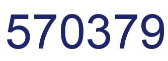 Number 570379 blue image