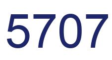 Number 5707 blue image