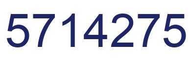 Number 5714275 blue image