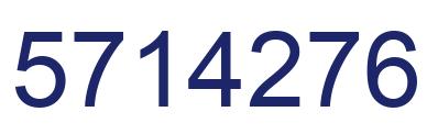 Number 5714276 blue image