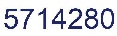 Number 5714280 blue image