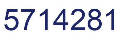 Número 5714281 imagen azul