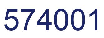 Number 574001 blue image