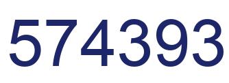 Number 574393 blue image