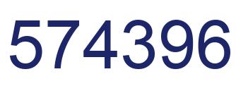 Number 574396 blue image