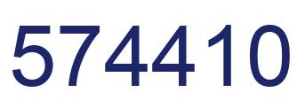 Number 574410 blue image