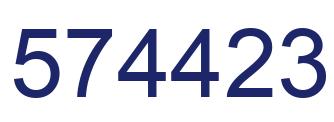 Number 574423 blue image