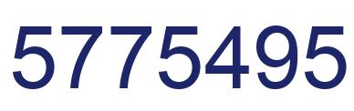 Number 5775495 blue image