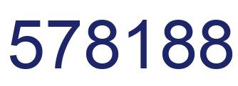 Number 578188 blue image