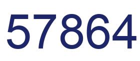 Number 57864 blue image