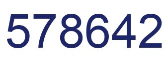 Number 578642 blue image