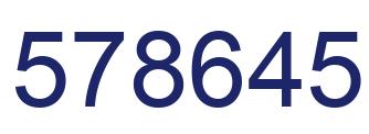 Number 578645 blue image