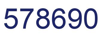 Número 578690 imagen azul