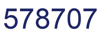 Number 578707 blue image