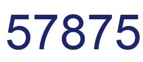 Number 57875 blue image