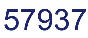 Number 57937 blue image