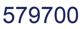 Number 579700 blue image
