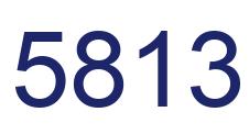 Número 5813 imagen azul