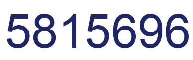 Number 5815696 blue image