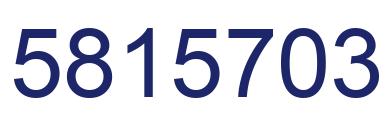 Number 5815703 blue image