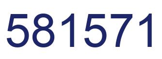 Number 581571 blue image