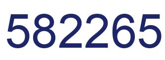 Number 582265 blue image
