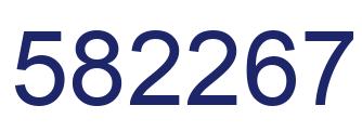 Number 582267 blue image