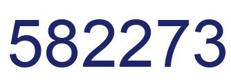 Number 582273 blue image