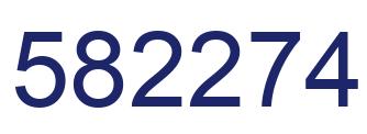 Number 582274 blue image