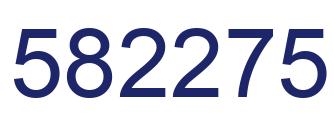 Number 582275 blue image