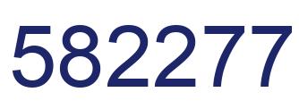 Number 582277 blue image