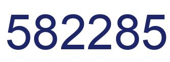 Number 582285 blue image