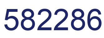 Number 582286 blue image