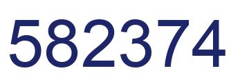 Número 582374 imagen azul