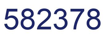 Number 582378 blue image