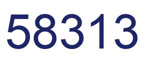 Número 58313 imagen azul