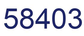 Number 58403 blue image