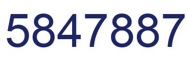 Número 5847887 imagen azul