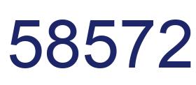 Number 58572 blue image