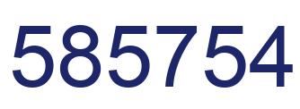 Number 585754 blue image