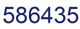 Number 586435 blue image
