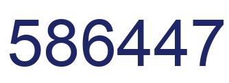 Number 586447 blue image