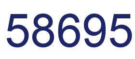 Número 58695 imagen azul